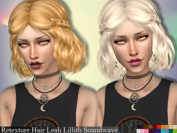 Sims 4 Retexture Hair Leah Lillith Soundwave by Genius666 at TSR