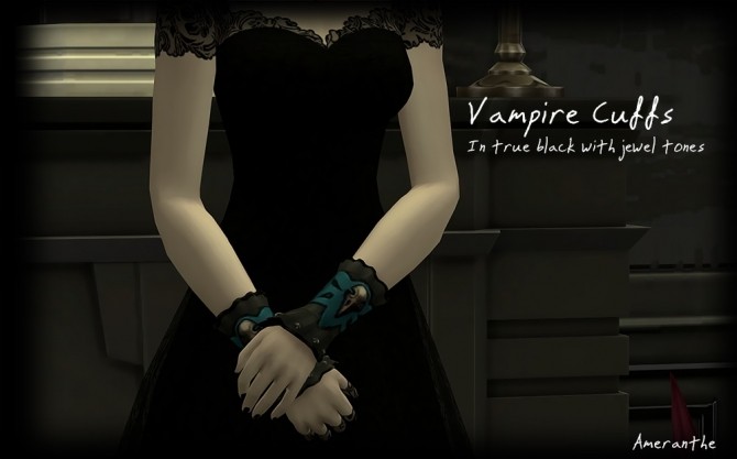 Sims 4 Vampire Cuffs at Ameranthe – Camera Obscura