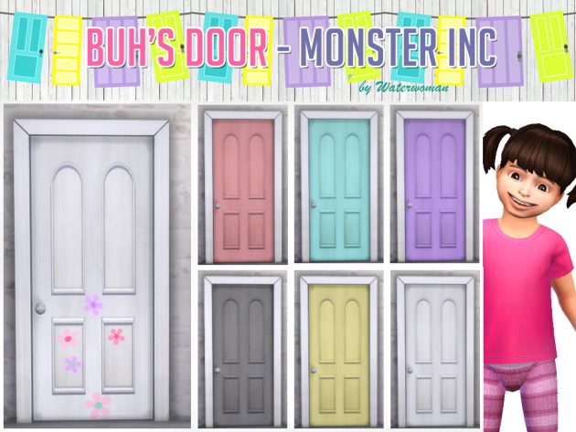 Sims 4 Buhs Door and Prints Monster AG at Akisima