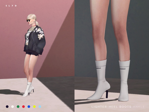 Sims 4 Lighter Heel Boots by SLYD at TSR