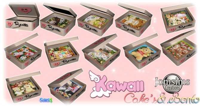 Sims 4 Kawaii cakes and bento at Jomsims Creations
