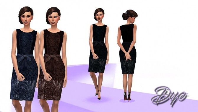 Sims 4 Elegance dress 11 by Dyokabb at Les Sims4