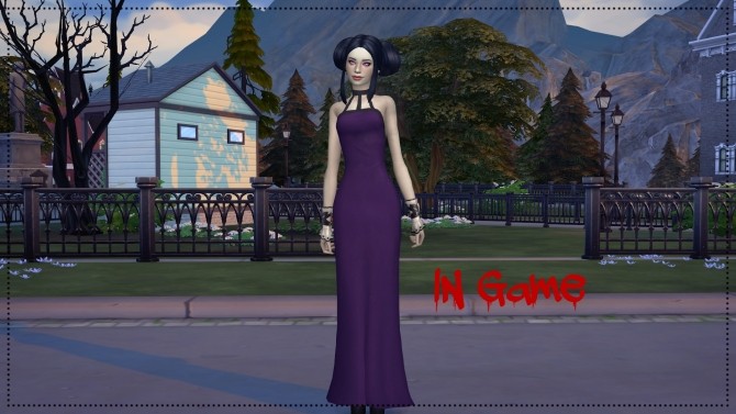 Sims 4 Gloomy Nights Gown by Annabellee25 at SimsWorkshop