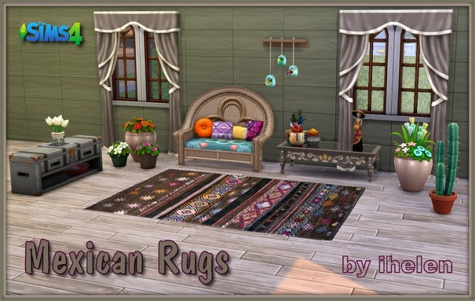 Sims 4 Mexican Rugs by ihelen at ihelensims
