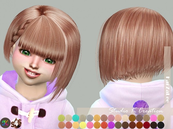 Sims 4 Animate hair 68 chika toddler at Studio K Creation