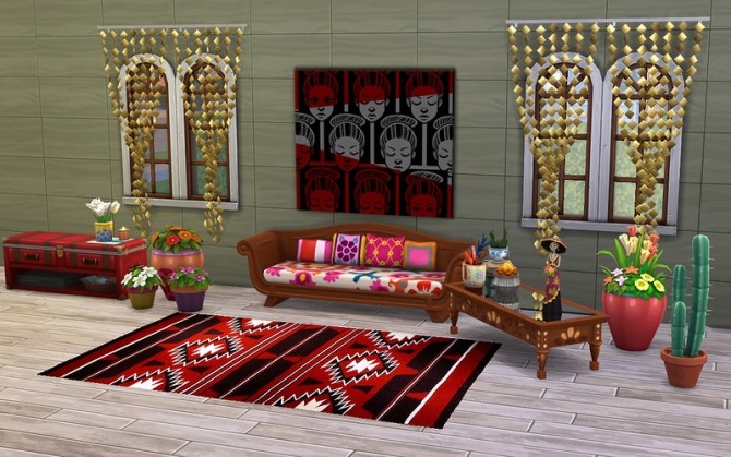 Sims 4 Mexican Rugs by ihelen at ihelensims