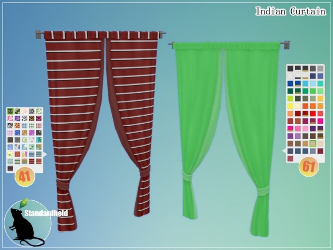 Sims 4 Indian Curtain by Standardheld at SimsWorkshop