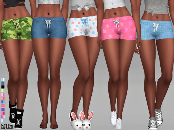 Sims 4 Cool Pyjama Shorts by Margeh 75 at TSR
