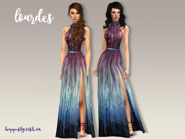 Sims 4 Lourdes dress at Laupipi