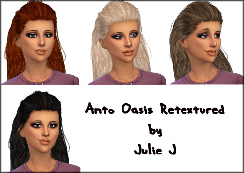 Sims 4 Anto Oasis Hair Retextured at Julietoon – Julie J