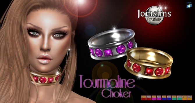 Sims 4 Tourmaline choker at Jomsims Creations