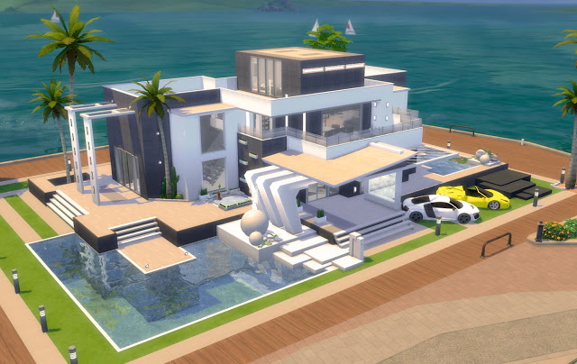 Sims 4 Ideal Ultramodern Mansion at pqSims4