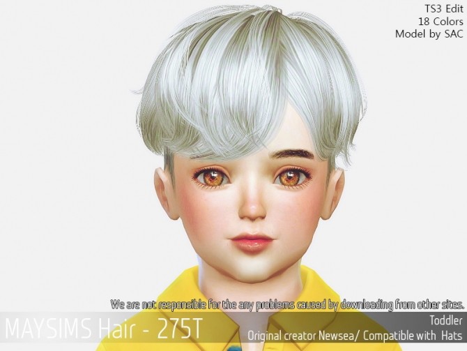 Sims 4 Hair 275T (Newsea) at May Sims