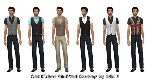 Sims 4 Male Waistcoat Shirt Revamp at Julietoon – Julie J