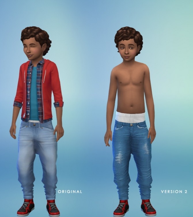 Sims 4 Ebonis Urban Jeans Converted for Boys at Onyx Sims