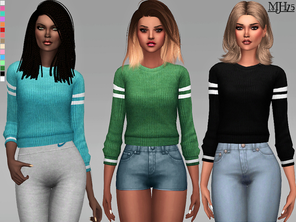 Sims 4 Layla Sweaters by Margeh 75 at TSR