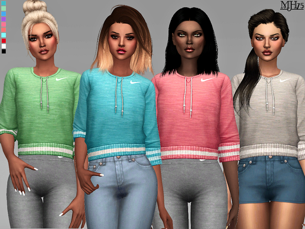Sims 4 Athletic Goals Tops by Margeh 75 at TSR