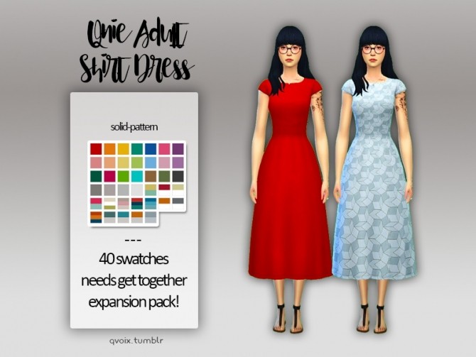Sims 4 Shirt Dress at qvoix – escaping reality