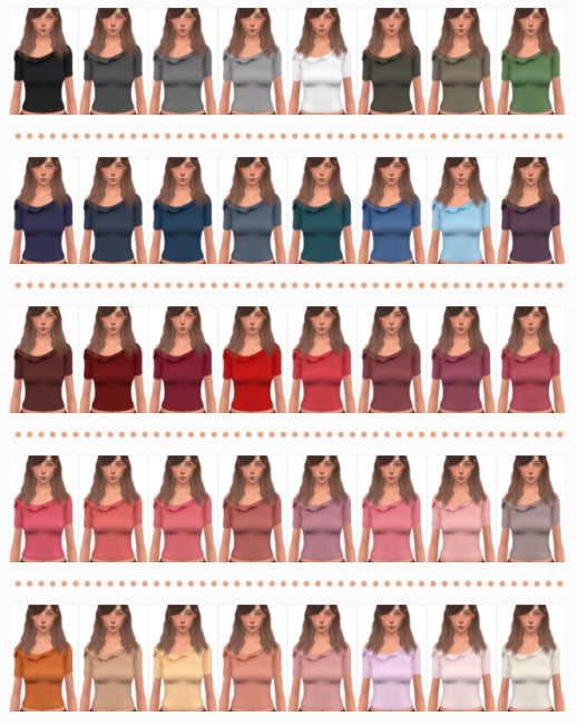 Sims 4 Audrey Shirt at Elliesimple