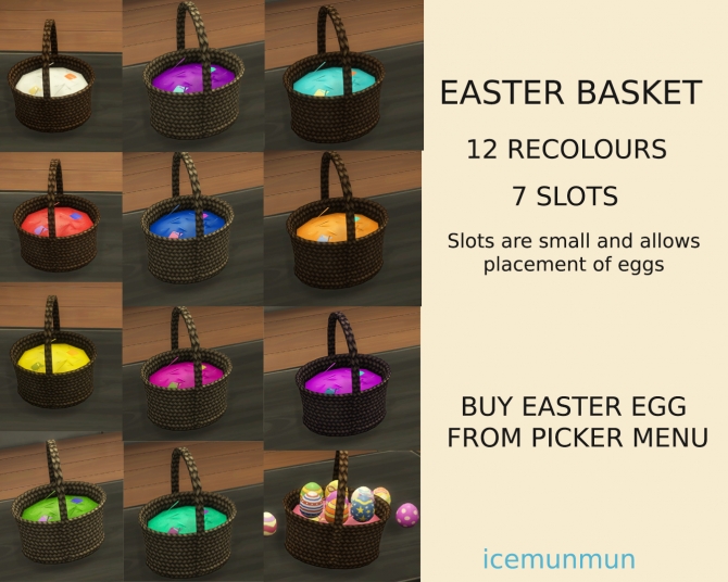 Functional Easter Basket with Edible Easter Eggs by icemunmun at Mod