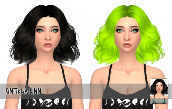 Sims 4 Sintiklia Linn hair Pooklets texture at Nessa Sims