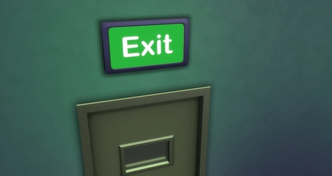 Sims 4 Recolored emergency exit lighting by 0 Positiv at Mod The Sims