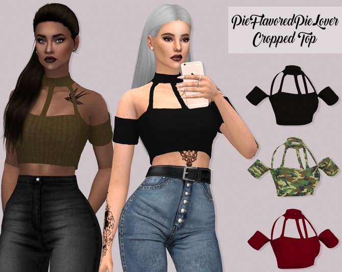 Sims 4 PieFlavoredPieLover Cropped Top at Lumy Sims