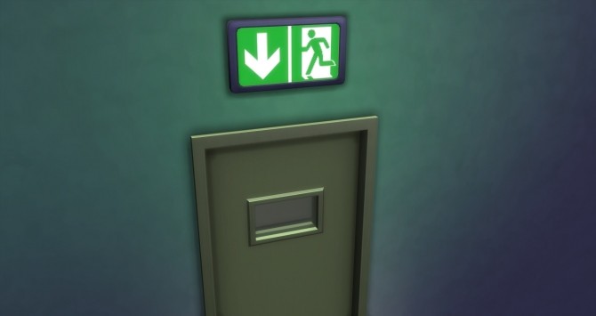 Sims 4 Recolored emergency exit lighting by 0 Positiv at Mod The Sims