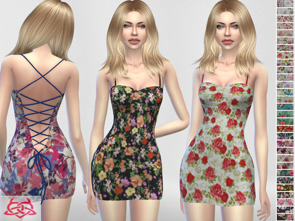 Sims 4 Mini dress 3 RECOLOR 2 by Colores Urbanos at TSR