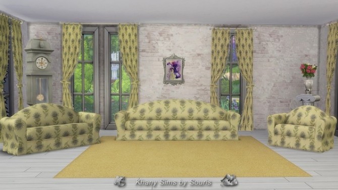 Sims 4 SAISON livingroom by Souris at Khany Sims