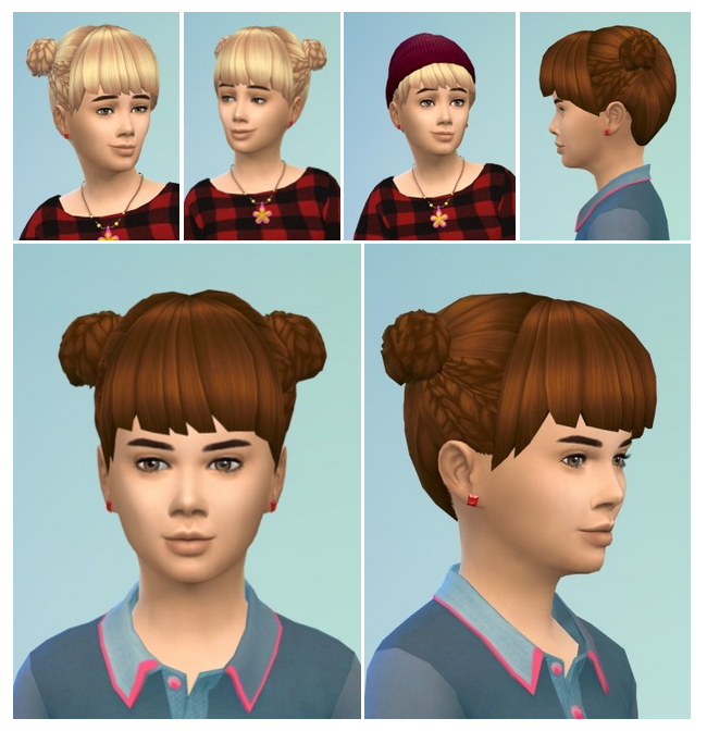 Sims 4 Kids Braided Twins Hair at Birksches Sims Blog