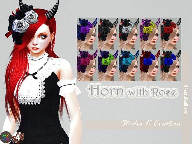 Sims 4 Horn with Rose at Studio K Creation
