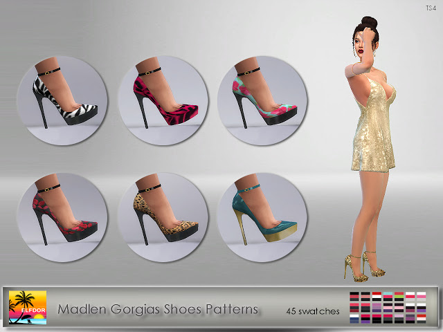 Sims 4 Madlen Gorgias Shoes Patterns at Elfdor Sims