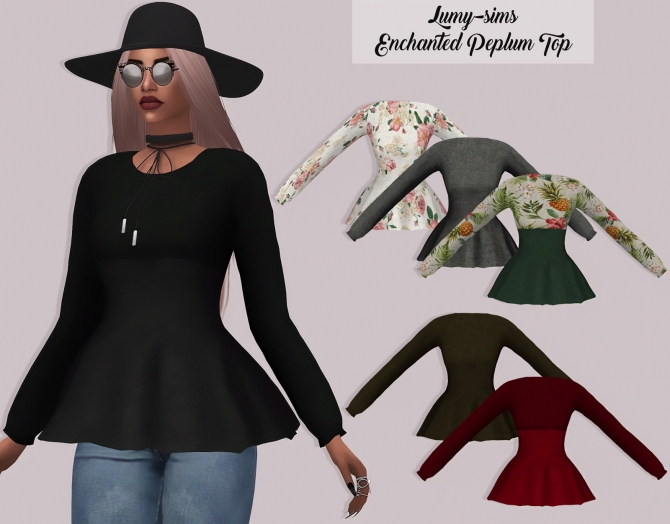 Enchanted Peplum Top at Lumy Sims » Sims 4 Updates