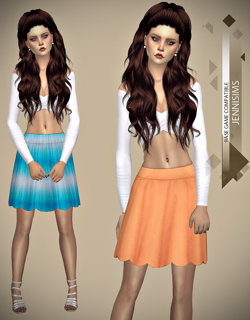 Sims 4 Base Game compatible Skirt and Top End Of Innocence at Jenni Sims