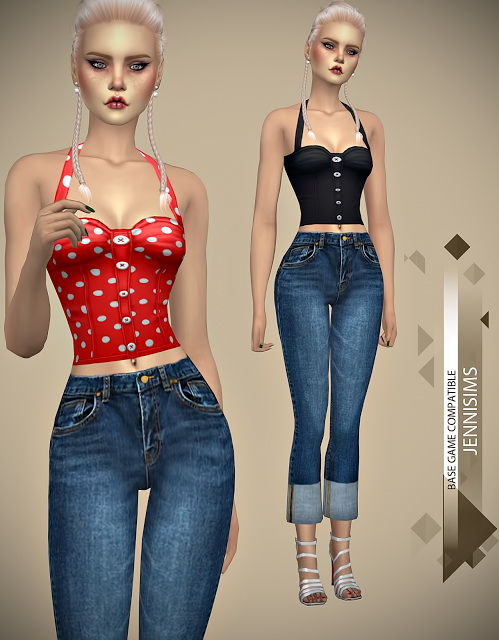 Sims 4 Base Game compatible Skirt and Top End Of Innocence at Jenni Sims