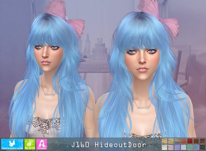 Sims 4 J160 HideoutDoor hair (Pay) at Newsea Sims 4