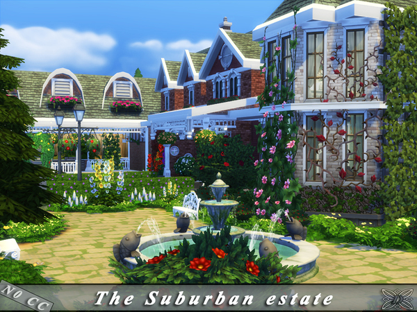 Sims 4 The Suburban estate by Danuta720 at TSR