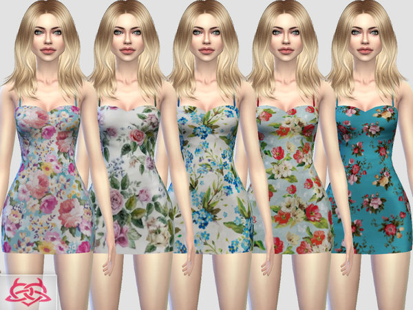 Sims 4 Mini dress 3 RECOLOR 2 by Colores Urbanos at TSR