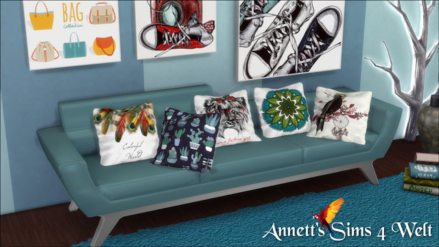 Sims 4 30 Modern Art Pillows Part 1 at Annett’s Sims 4 Welt