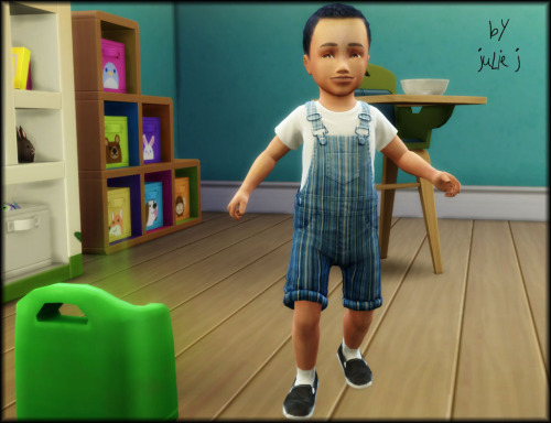 Sims 4 Toddler Dungarees Retextured at Julietoon – Julie J