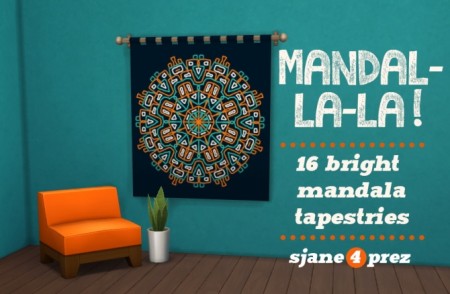 Mandal-la-la Tapestries at 4 Prez Sims4