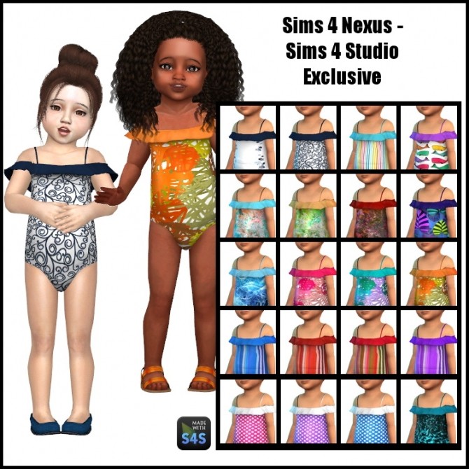 Sims 4 Let’s Splash swimsuits and tops by SamanthaGump at Sims 4 Nexus