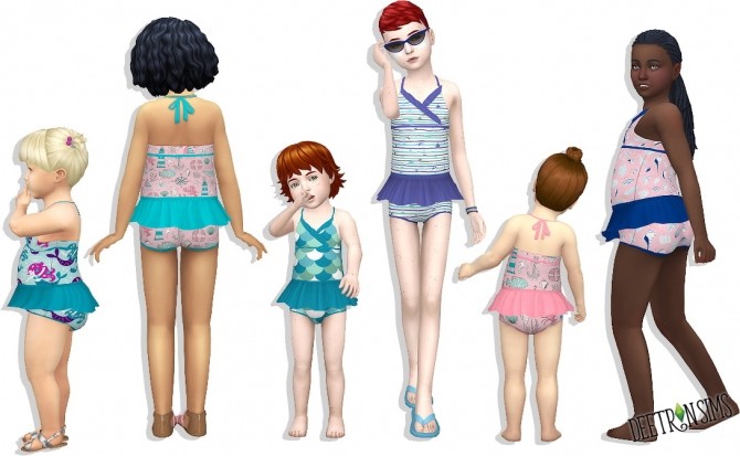 Sims 4 Ruffle Swimsuit v.2 at Deetron Sims
