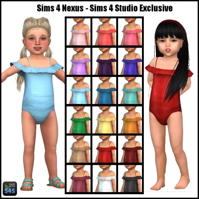 Sims 4 Let’s Splash swimsuits and tops by SamanthaGump at Sims 4 Nexus