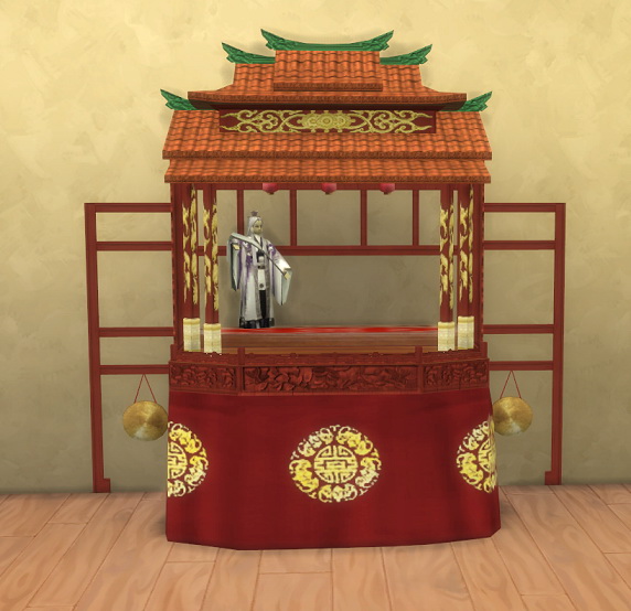Sims 4 Puppet Theater conversion by BigUglyHag at SimsWorkshop