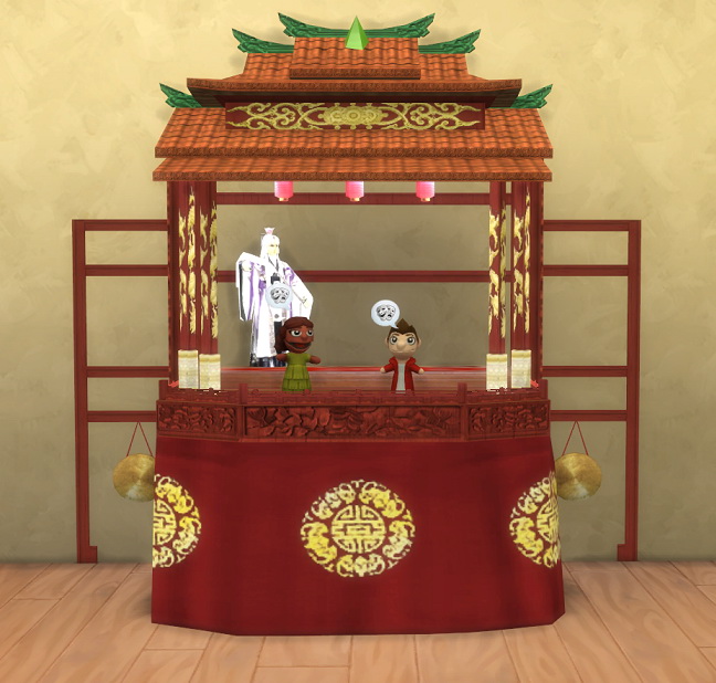 Sims 4 Puppet Theater conversion by BigUglyHag at SimsWorkshop