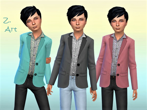 Sims 4 BoyZ 01 blazer with shirt by Zuckerschnute20 at TSR