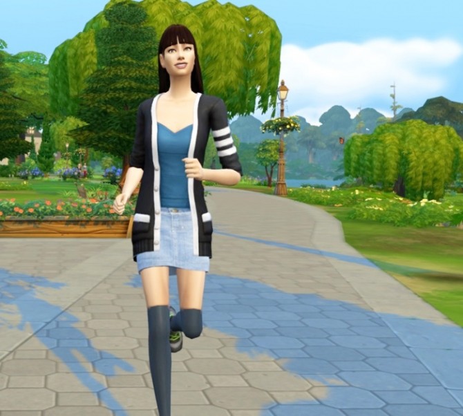 Sims 4 Bowling Denim Skirt at Birksches Sims Blog
