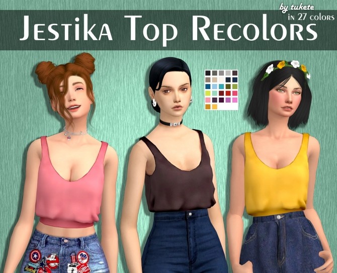 Sims 4 Jestika Top Recolors at Tukete